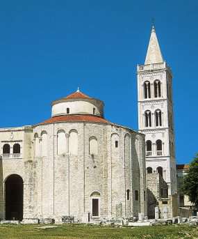 De stad Zadar, Kroatië