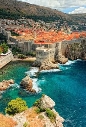 De stad Dubrovnik, Kroatië