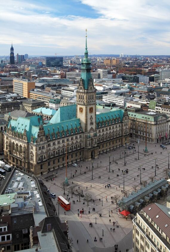 Het stadhuis van Hamburg